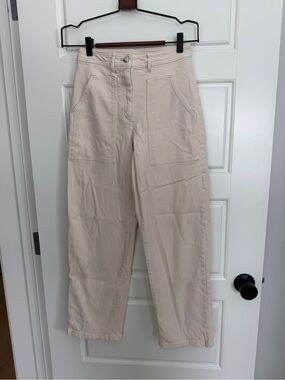 Wilfred Cream Cargo-Style Straight Leg Pants